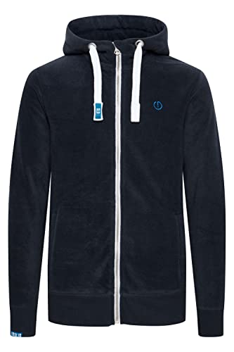 !Solid SDLoki Herren Sweatjacke Fleecejacke Jacke mit Kapuze Kordelzug Rippbündchen Reißverschluss Eingrifftaschen Regular fit, Größe:L, Farbe:Insignia Blue (1991) von !Solid
