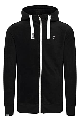 !Solid SDLoki Herren Sweatjacke Fleecejacke Jacke mit Kapuze Kordelzug Rippbündchen Reißverschluss Eingrifftaschen Regular fit, Größe:XL, Farbe:Black (9000) von !Solid