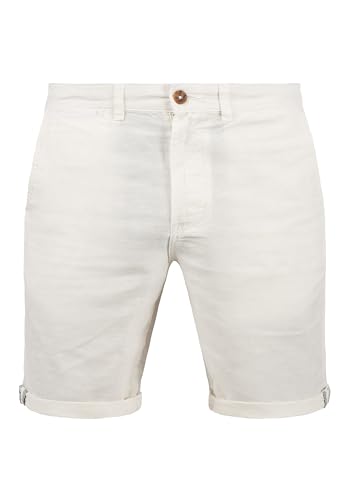 Solid SDLoras Herren Leinenshorts Kurze Leinenhose Bermuda mit Gürtelschlaufen Regular fit, Größe:L, Farbe:Off White (0104) von Solid