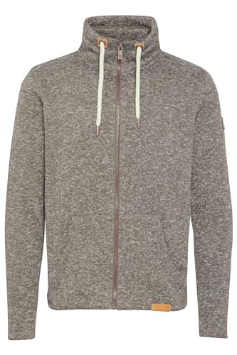 Solid Luki Herren Fleecejacke Sweatjacke Jacke Mit Stehkragen Und Melierung, Größe:3XL, Farbe:Grey Melange (8236) von Solid