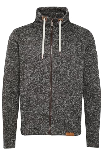 !Solid SDLuki Herren Sweatjacke Fleecejacke Sweatshirtjacke mit Stehkragen Kordel Kängurutasche Regular fit, Größe:M, Farbe:Dark Grey Melange (8288) von !Solid