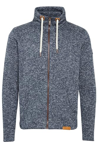 !Solid SDLuki Herren Sweatjacke Fleecejacke Sweatshirtjacke mit Stehkragen Kordel Kängurutasche Regular fit, Größe:S, Farbe:Insignia Blue Melange (8991) von !Solid