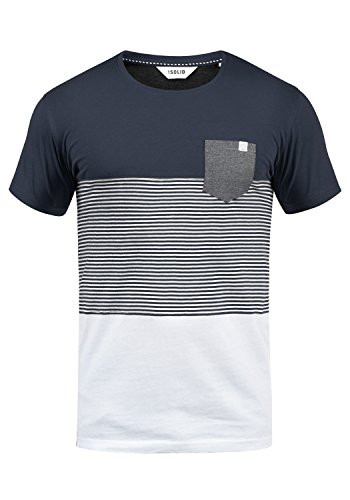 Solid Malte Herren T-Shirt Kurzarm Shirt Mit Streifen Und Rundhals, Größe:3XL, Farbe:Insignia Blue (1991) von Solid