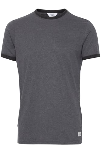 Solid Manoldo Herren T-Shirt Kurzarm Shirt Mit Rundhalsausschnitt, Größe:L, Farbe:Med Grey Melange (8254) von Solid