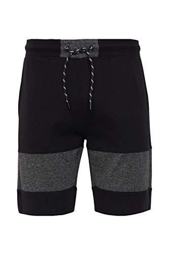 !SOLID Mekir Herren Sweatshorts Kurze Hose Jogginghose Rippbund aus 100% Baumwolle Regular Fit, Größe:M, Farbe:Black (194007) von !Solid