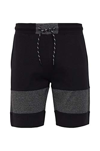 !SOLID Mekir Herren Sweatshorts Kurze Hose Jogginghose Rippbund aus 100% Baumwolle Regular Fit, Größe:S, Farbe:Black (194007) von !SOLID