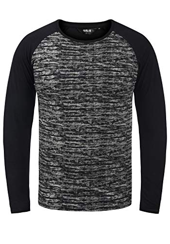 !Solid Mevan Herren Longsleeve Langarmshirt Shirt im Baseball-Look, Größe:L, Farbe:Black (9000) von !Solid