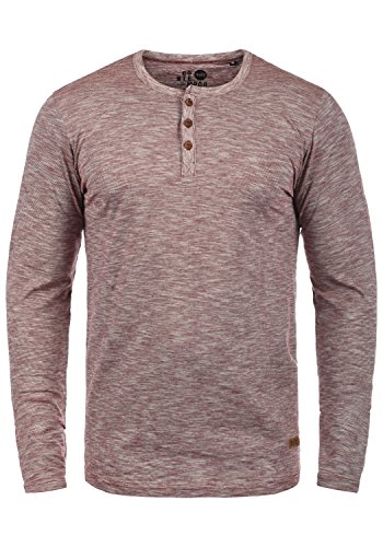 Solid SDMigos Herren Longsleeve Langarmshirt Shirt mit Grandad-Ausschnitt 100% Baumwolle, Größe:M, Farbe:Wine Red (0985) von Solid