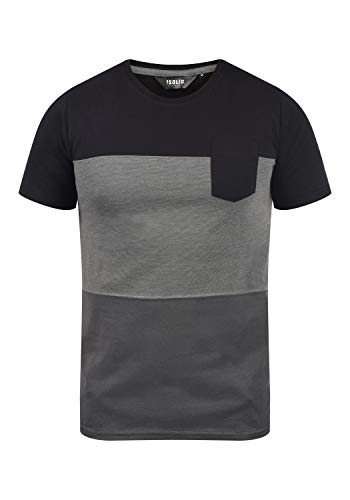 Solid Mingo T-Shirt Kurzarm Shirt mit Streifen, Größe:M, Farbe:Black (9000) von Solid