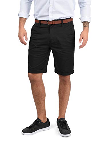 Solid SDMontijo Chino Shorts Bermuda Kurze Hose mit Gürtel und Stretch, Größe:L, Farbe:Black (9000) von Solid