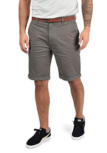 Solid SDMontijo Chino Shorts Bermuda Kurze Hose mit Gürtel und Stretch, Größe:L, Farbe:Mid Grey (2842) von Solid