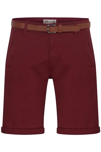 Solid SDMontijo Chino Shorts Bermuda Kurze Hose mit Gürtel und Stretch, Größe:S, Farbe:Wine Red (0985) von Solid