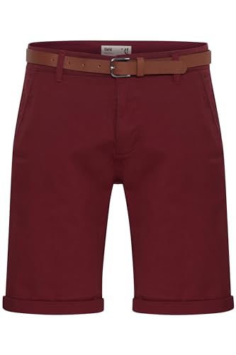 !Solid SDMontijo Chino Shorts Bermuda Kurze Hose mit Gürtel Stretch Eingriffstaschen Baumwollmischung Regular fit, Größe:XXL, Farbe:Wine Red (0985) von !Solid