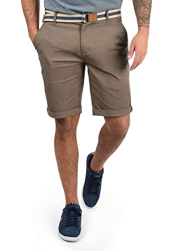 Solid SDMonty Herren Chino Shorts Bermuda Kurze Hose mit Gürtel und Stretch, Größe:2XL, Farbe:Shitake Br (5323) von Solid