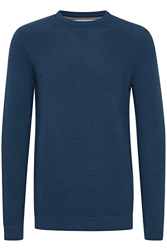 Solid Nicholas Herren Strickpullover Feinstrick Pullover aus 100% Baumwolle, Größe:XL, Farbe:Ensign Blue (194026) von Solid