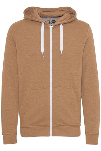 Solid Olli Ziphood Herren Sweatjacke Kapuzenjacke Hoodie Mit Kapuze Reißverschluss Und Fleece-Innenseite, Größe:XXL, Farbe:Cinnamon Mel (8056) von Solid