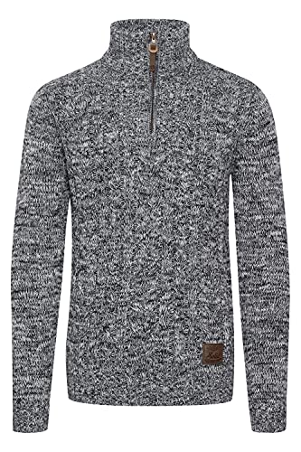 !Solid SDPankraz Herren Strickpullover Troyer Grobstrick Pullover mit Zopfstrickmuster Reißverschluss 100% Baumwolle Regular fit, Größe:XL, Farbe:Insignia Blue (1991) von !Solid