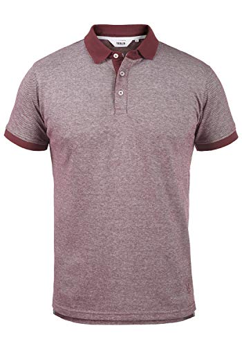 Solid Panos Herren Poloshirt Polohemd T-Shirt, Größe:L, Farbe:Wine Red Melange (8985) von Solid