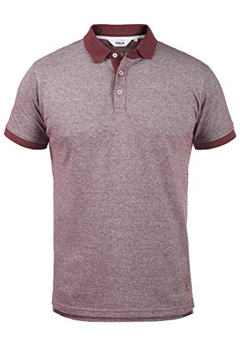 Solid Panos Herren Poloshirt Polohemd T-Shirt, Größe:M, Farbe:Wine Red Melange (8985) von Solid