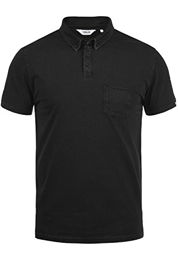 Solid Pat Herren Poloshirt Polohemd T-Shirt Shirt Mit Polokragen Aus 100% Baumwolle, Größe:S, Farbe:Black (9000) von Solid