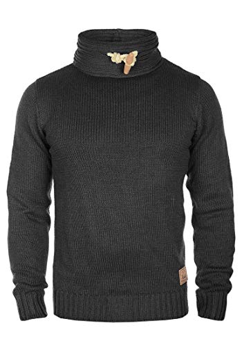 !Solid Pizi Herren Winter Pullover Strickpullover Grobstrick Pullover mit Stehkragen, Größe:M, Farbe:Dark Grey Melange (8288) von !Solid