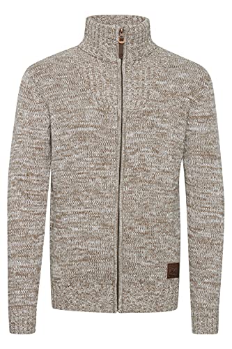 Solid Pomeroy Herren Strickjacke Cardigan Grobstrick Winter Pullover mit Stehkragen, Größe:3XL, Farbe:Dune (5409) von Solid