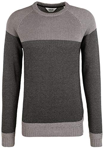 !Solid Rapel Herren Strickpullover Grobstrick Pullover mit Rundhalsausschnitt, Größe:XXL, Farbe:Mid Grey (184005) von !Solid