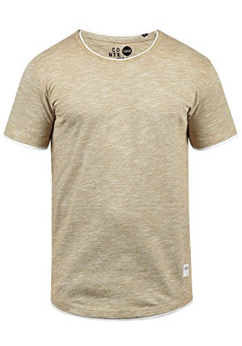 !Solid Rigos Herren T-Shirt Kurzarm Shirt Mit Rundhalsausschnitt Im Double-Layer-Look Aus 100% Baumwolle, Größe:L, Farbe:Sand (4073) von !Solid