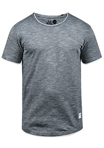 !Solid Rigos Herren T-Shirt Kurzarm Shirt Mit Rundhalsausschnitt Im Double-Layer-Look Aus 100% Baumwolle, Größe:M, Farbe:Insignia Blue (1991) von !Solid