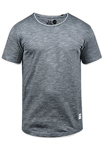 !Solid Rigos Herren T-Shirt Kurzarm Shirt Mit Rundhalsausschnitt Im Double-Layer-Look Aus 100% Baumwolle, Größe:S, Farbe:Insignia Blue (1991) von !Solid