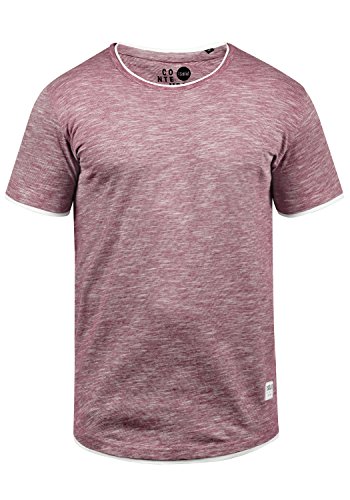 !Solid Rigos Herren T-Shirt Kurzarm Shirt Mit Rundhalsausschnitt Im Double-Layer-Look Aus 100% Baumwolle, Größe:S, Farbe:Wine Red (0985) von !Solid