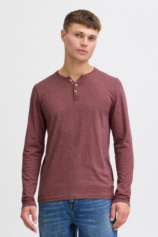!Solid Rundhalsshirt SDVolko Klassisches Longsleeve mit Knopfleiste von !Solid