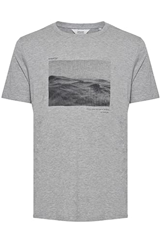 !Solid SDAmadeus SS2 Herren T-Shirt Kurzarm Shirt mit Print mit Rundhalsausschnitt, Größe:L, Farbe:Gray Melange (1840051) von !Solid