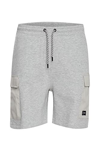 !Solid SDBarett Herren Sweatshorts Kurze Hose Jogginghose mit elastischem Bund und Kordeln Regular Fit aus 100% Baumwolle, Größe:L, Farbe:Light Grey Melange (1541011) von !Solid