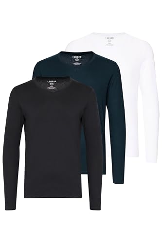 !Solid SDBasil Herren Longsleeve Langarmshirt Basic Shirt im 2er Pack oder 3 er Pack mit V- Ausschnitt 3er Pack Baumwollmischung Slim fit, Größe:L, Farbe:3er-Box-2 !Solid SDBasil Herren Longsleeve Langarmshirt Basic Shirt im 2er Pack oder 3 er Pack mit V- Ausschnitt 3er Pack Baumwollmischung Slim fit, Größe:L, Farbe:3er-Box-2 von !Solid