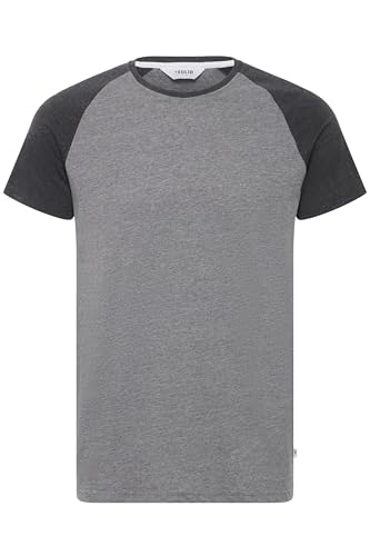 Solid SDBastian Herren T-Shirt Kurzarm Shirt mit Rundhals-Ausschnitt Baumwollmischung Regular fit, Größe:L, Farbe:Grey Melange (8236) von Solid