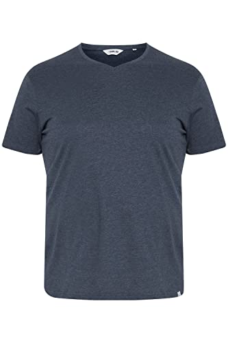 !Solid SDBedo BT Shirt Herren Big & Tall Print T-Shirt mit Aufdruck Große Größen bis 6XL mit V-Ausschnitt, Größe:5XL, Farbe:Insignia Blue Melange (1940101) von !Solid