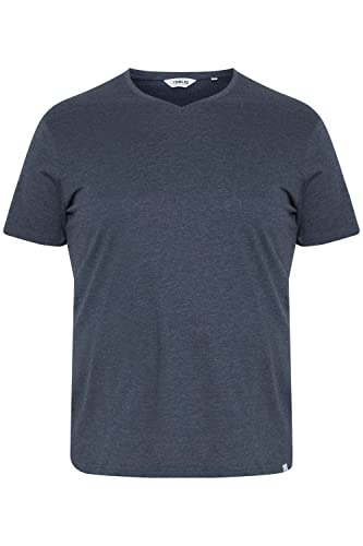 !Solid SDBedo BT Shirt Herren Big & Tall Print T-Shirt mit Aufdruck Große Größen bis 6XL mit V-Ausschnitt, Größe:6XL, Farbe:Insignia Blue Melange (1940101) von !Solid