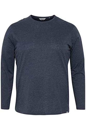 !Solid SDBedon BT Herren Big & Tall Longsleeve Langarmshirt Shirt mit Rundhalsausschnitt, Größe:4XL, Farbe:Insignia Blue Melange (1940101) von !Solid