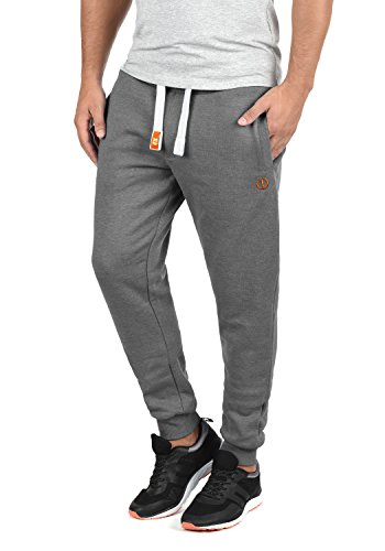 !Solid SDBenn Herren Sweatpants Jogginghose Sporthose mit Fleece-Innenseite Kordelzug Label-Details Baumwollmischung Regular fit, Größe:3XL, Farbe:Grey Melange (8236) von !Solid