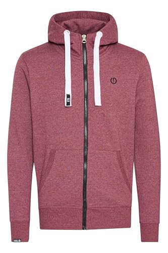 !Solid SDBenn High Neck Herren Zip-Hoodie Sweatjacke Kapuzenjacke Hoodie mit Kapuze Reißverschluss Kängurutasche Baumwollmischung Regular fit, Größe:3XL, Farbe:Wine Red Melange (8985) von !Solid