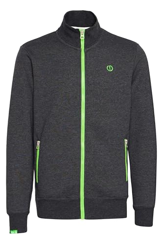 Solid SDBennTrack Herren Sweatjacke Cardigan Sweater mit Reißverschluss Stehkragen Reißverschlusstaschen Label-Details Baumwollmischung Regular fit, Größe:XL, Farbe:Dark Grey Melange (8288) von !Solid