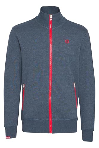 Solid SDBennTrack Herren Sweatjacke Cardigan Sweater mit Reißverschluss Stehkragen Reißverschlusstaschen Label-Details Baumwollmischung Regular fit, Größe:XL, Farbe:Insignia Blue Melange (8991) von !Solid