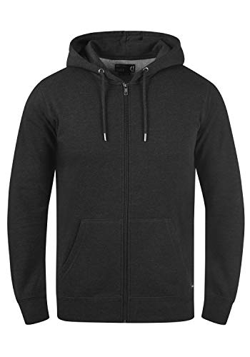 !Solid SDBerti Zip-Hood Herren Sweatjacke Kapuzenjacke Hoodie mit Kapuze Reißverschluss Kängurutasche Baumwollmischung Regular fit, Größe:2XL, Farbe:Dark Grey Melange (8288) von !Solid