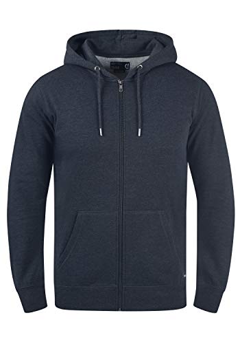 !Solid SDBerti Zip-Hood Herren Sweatjacke Kapuzenjacke Hoodie mit Kapuze Reißverschluss Kängurutasche Baumwollmischung Regular fit, Größe:3XL, Farbe:Insignia Blue Melange (8991) von !Solid