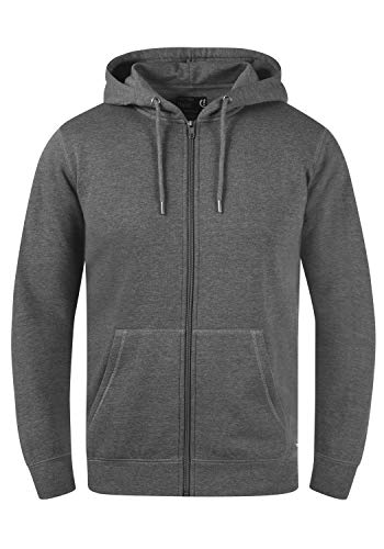 !Solid SDBerti Zip-Hood Herren Sweatjacke Kapuzenjacke Hoodie mit Kapuze Reißverschluss Kängurutasche Baumwollmischung Regular fit, Größe:M, Farbe:Grey Melange (8236) von !Solid
