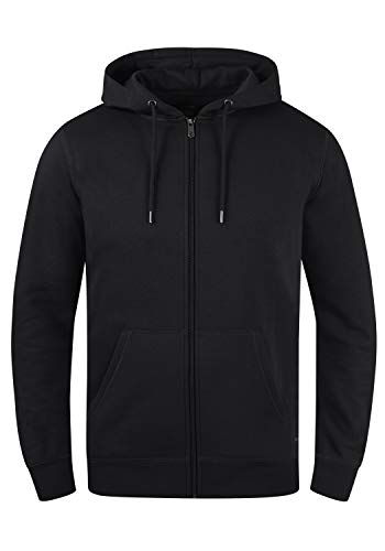 !Solid SDBerti Zip-Hood Herren Sweatjacke Kapuzenjacke Hoodie mit Kapuze Reißverschluss Kängurutasche Baumwollmischung Regular fit, Größe:XL, Farbe:Black (9000) von !Solid