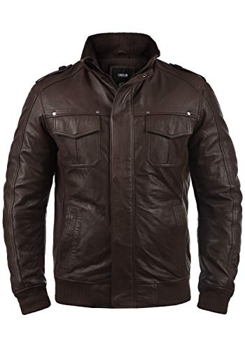 !Solid SDCamash Herren Lederjacke Bikerjacke Echtleder mit Stehkragen, Größe:XL, Farbe:Brown (5066) von !Solid