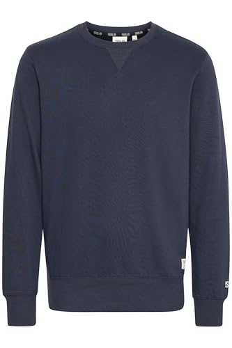 !Solid SDChad Herren Sweatshirt Pullover Sweater mit Rundhals Rippbündchen Logostickerei Regular fit, Größe:S, Farbe:Insignia Blue (194010) von !Solid