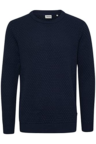 !Solid SDClive Herren Strickpullover Feinstrick Pullover mit Rundhalsausschnitt O-Neck und Struktur Strick, Größe:M, Farbe:Insignia Blue (194010) von !Solid